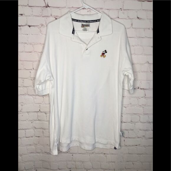 Vtg Walt Disney World Polo Shirt‎ Mens Medium M Embroidered Mickey Mouse Logo. - Picture 1 of 6